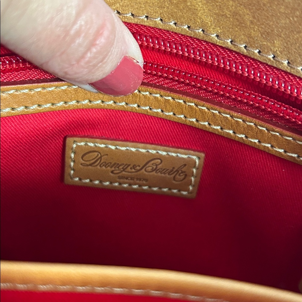 Dooney & Bourke Yellow and Tan Checkered Crossbody Bag - Picture 8 of 9